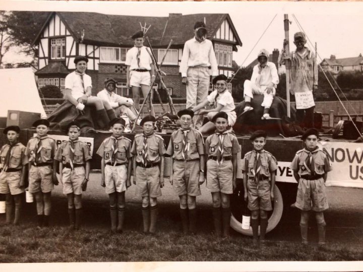 12th North Devon Scouts' Float at Barnstaple Carnival in 1962