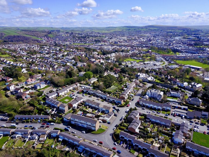 An Aerial View Across Pilton from the North West in 2017