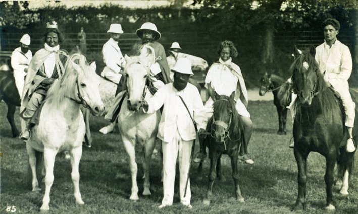 Commemoration of Haile Selassi's Exile to England held in Rock Park in the 1930s