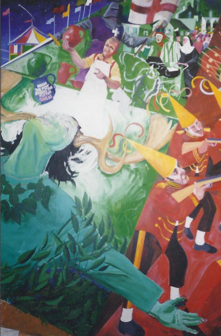 Pilton scene in the Ken Sprague Mural