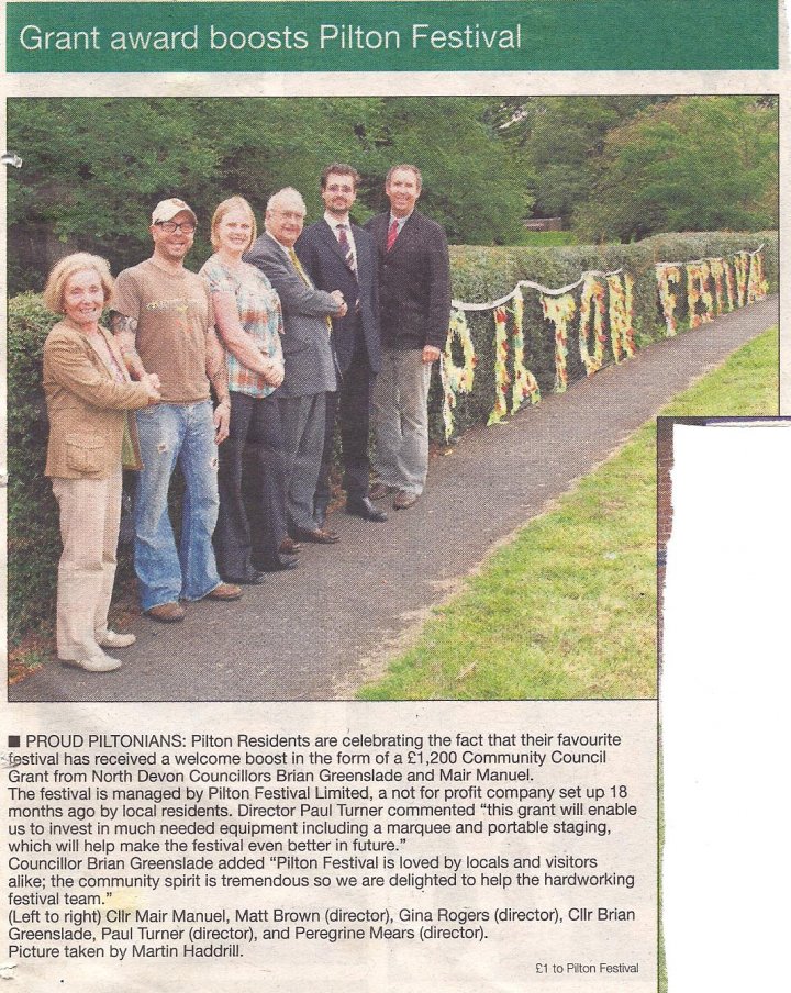 Grant award boosts Pilton Festival