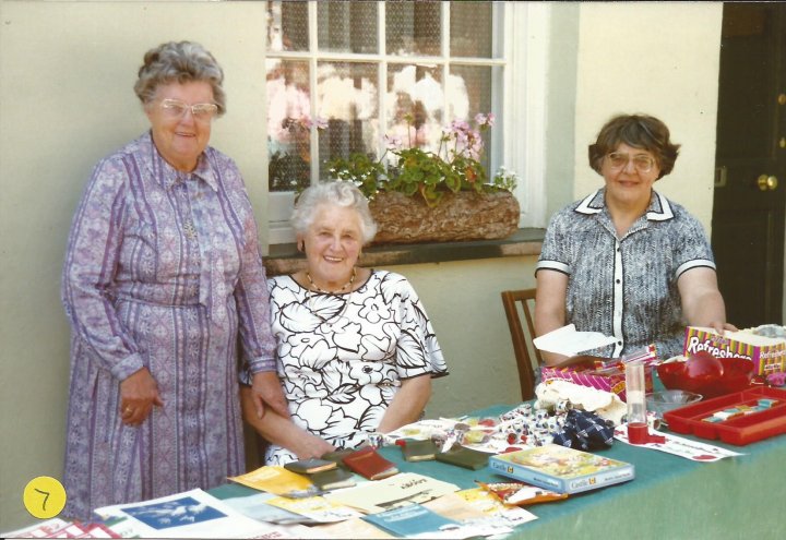 Stall for the Barnstaple Hard of Hearing Club at Pilton Festival