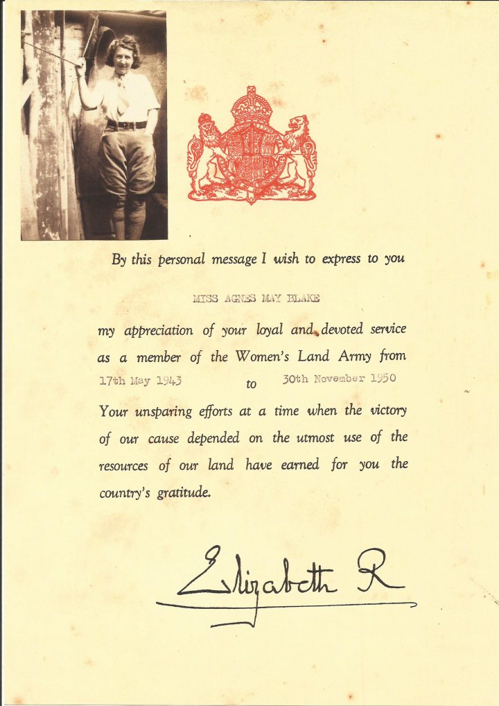A Royal Thank You For Agnes May Blake of 50 The Rock, Pilton