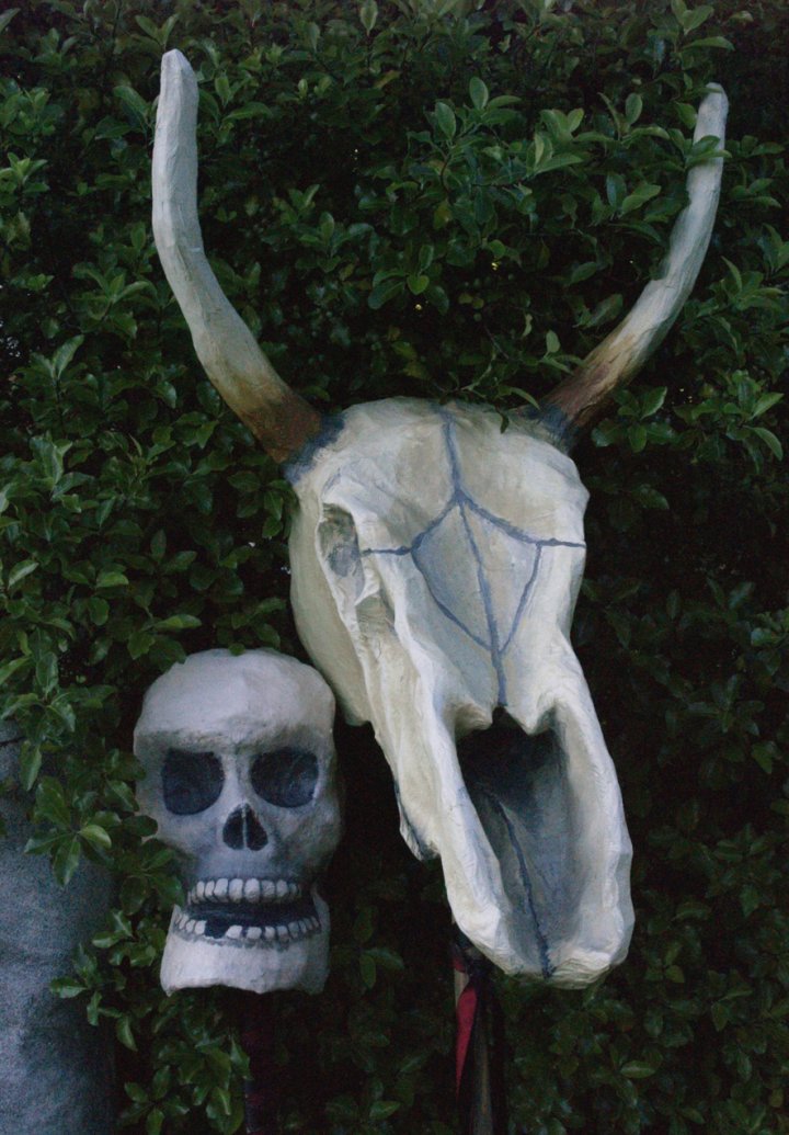 Death Masks for Pilton Green Man Festival Pageant