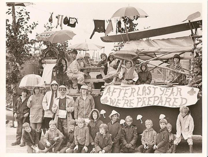 12th North Devon Scouts at the 1982 Barnstaple Carnival