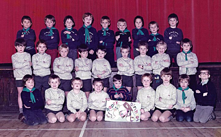 Pilton and Fremington Beavers at the Birthday Party in January 1985