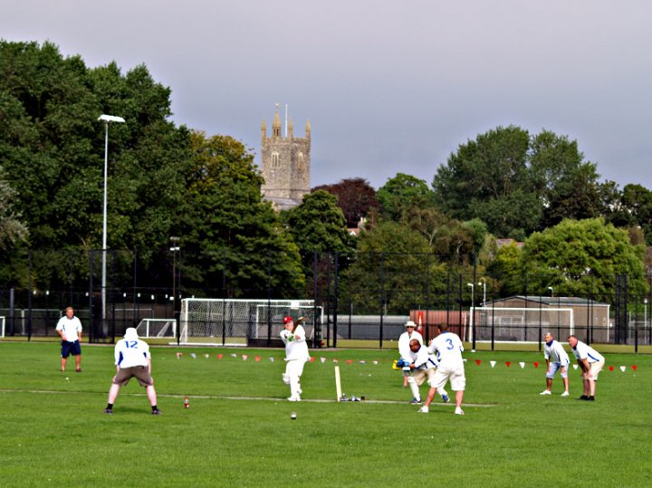 Lord Basil's Invitational XI v a Windsor Arms XI Cricket Match at Pilton Community College August 25th 2013