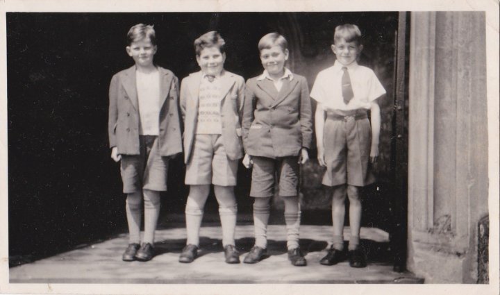 On the Way to Sunday School at Pilton Church 1949