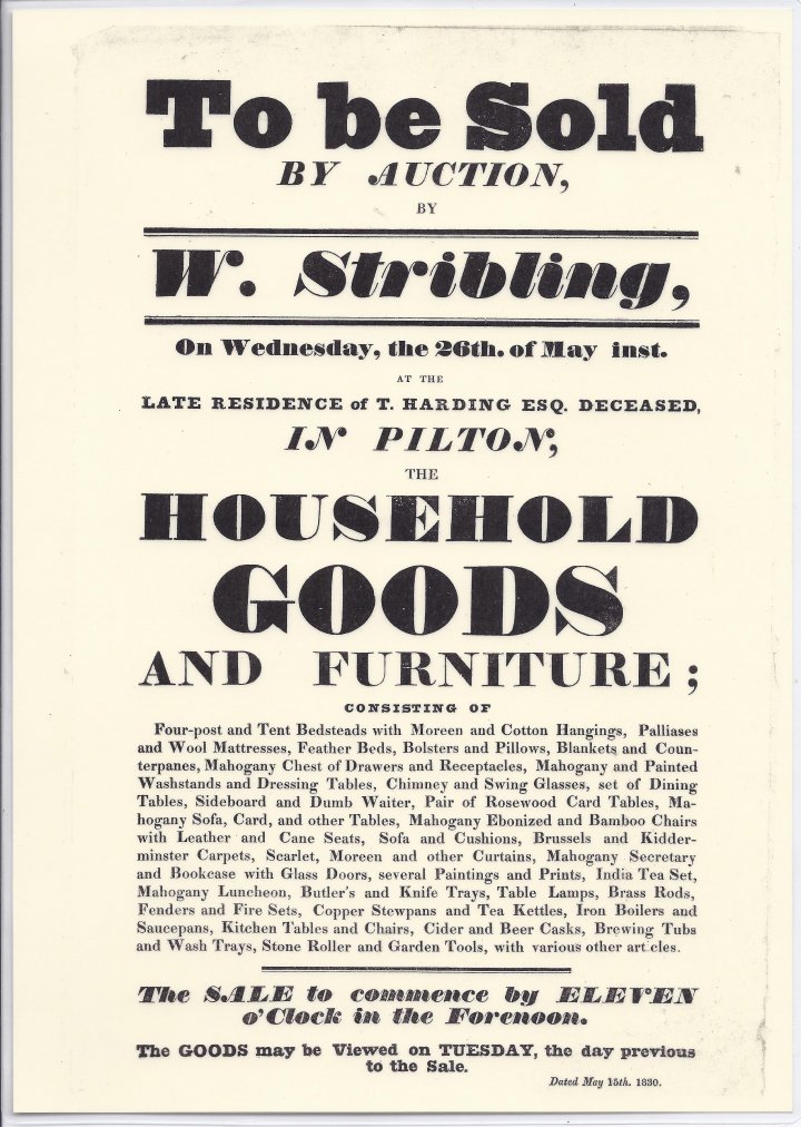 Four poster beds and a dumb waiter in 1830